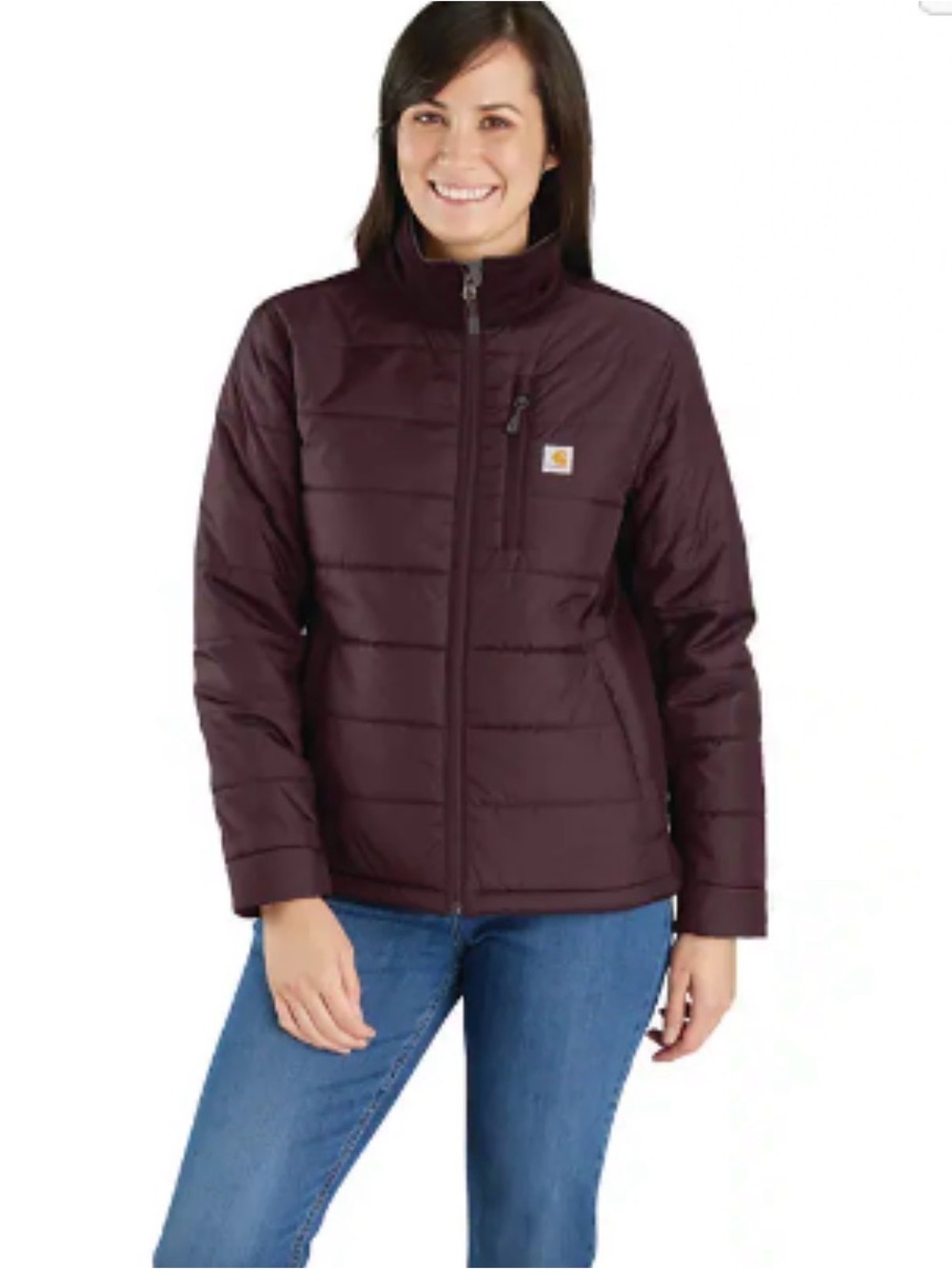 Carhartt Women's Burgundy Quilted Puffer Jacket